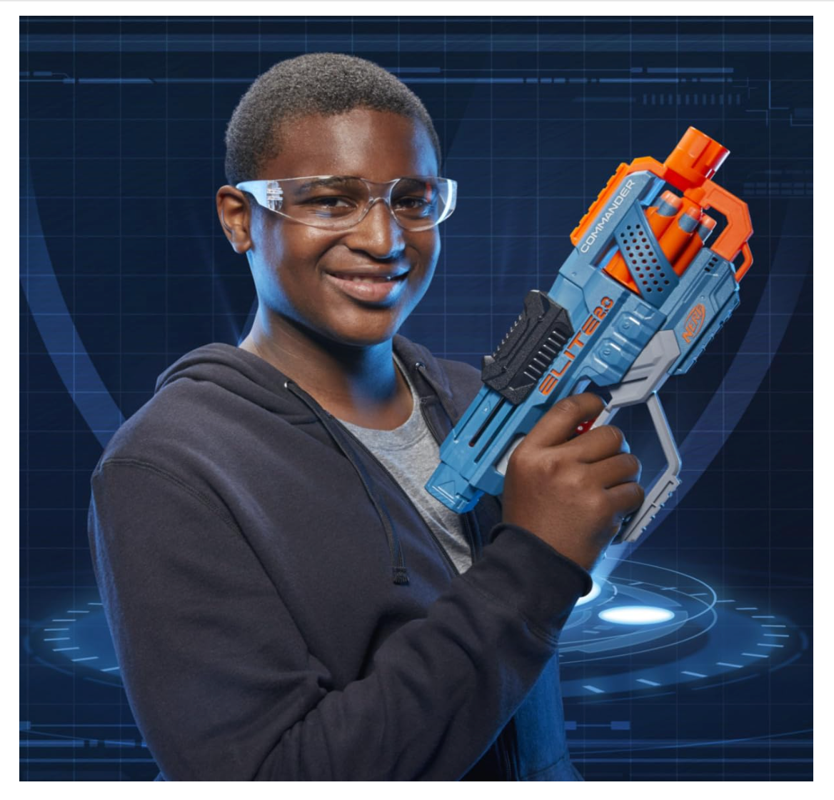 Nerf Elite 2.0 Commander RD-6 Blaster - 12 Darts, 6-Dart Rotating Drum, Pump-Action | Outdoor Toy for Kids Ages 8+