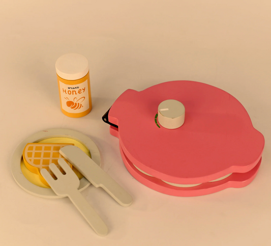 The Playbox Wooden Sweet Treat Waffle Maker in Rose Quartz