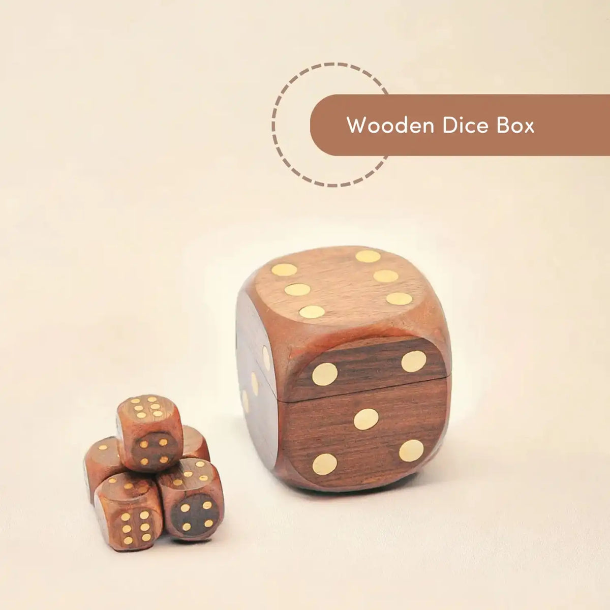 Mittimate Wooden Dice Box
