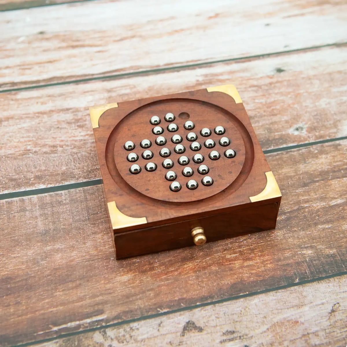 Mittimate Peg Solitaire (Brainvita) with Box