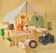 Playbox Wooden Jungle Safari Wild Animals Adventure Set