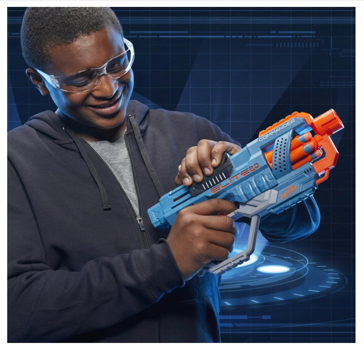 Nerf Elite 2.0 Commander RD-6 Blaster - 12 Darts, 6-Dart Rotating Drum, Pump-Action | Outdoor Toy for Kids Ages 8+
