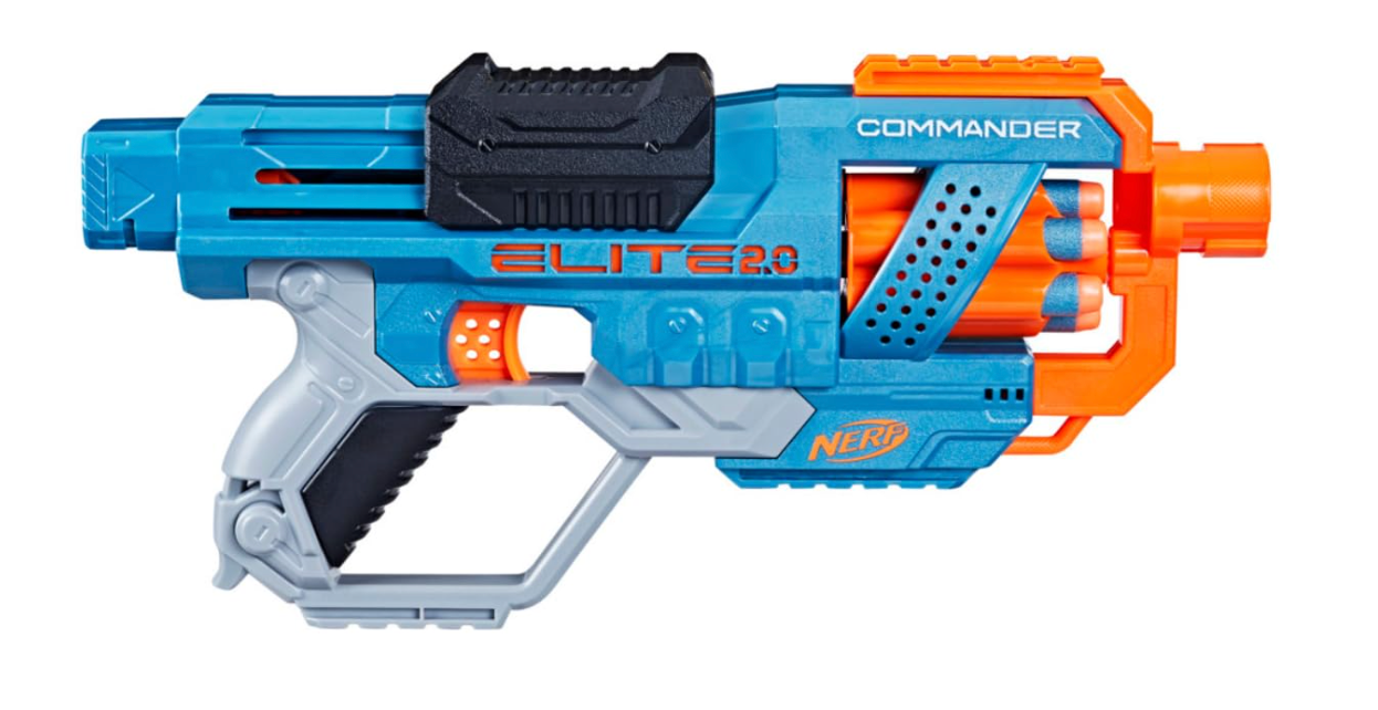 Nerf Elite 2.0 Commander RD-6 Blaster - 12 Darts, 6-Dart Rotating Drum, Pump-Action | Outdoor Toy for Kids Ages 8+