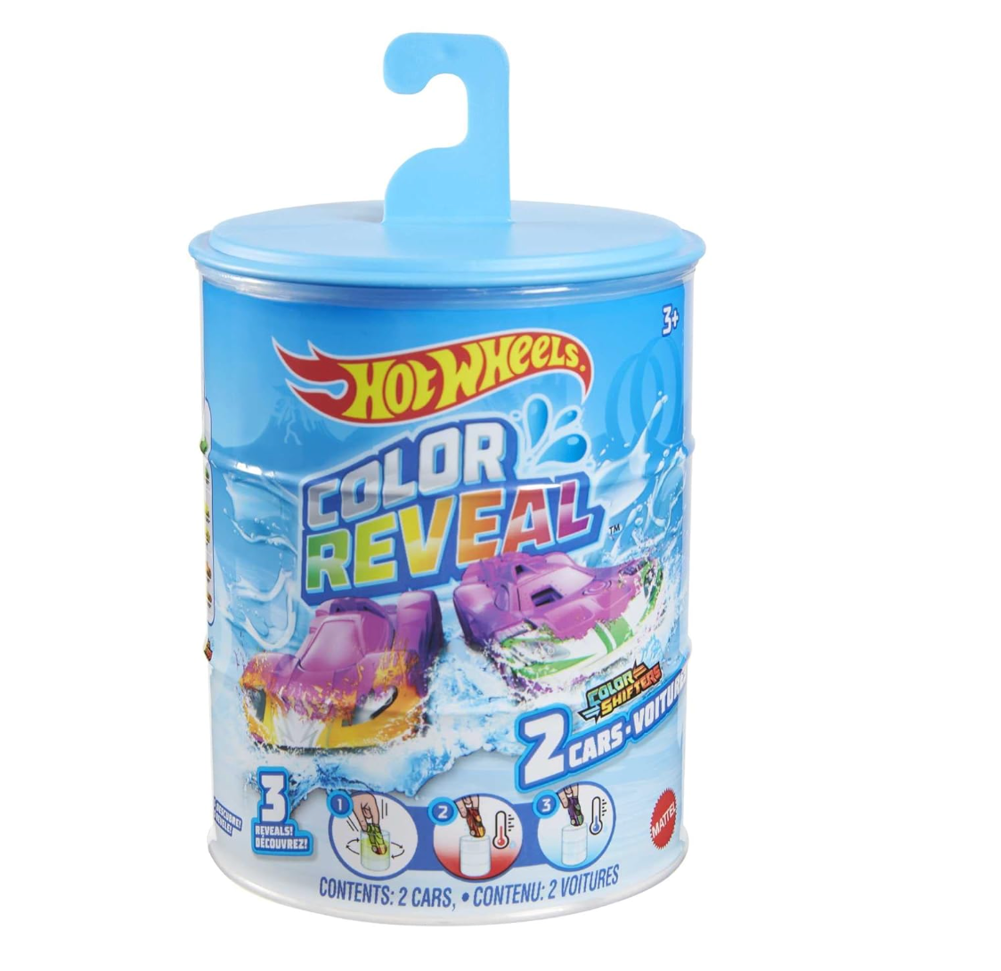 Hot Wheels Color Reveal 2-Pack - 1:64 Scale Die-Cast Cars with Surprise Color Change in Warm & Cold Water | Ages 3+