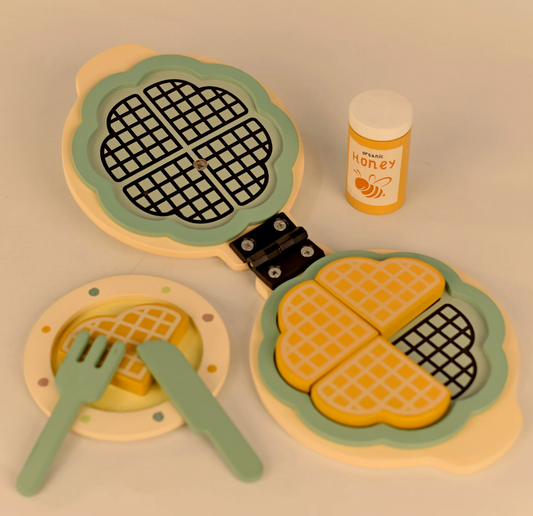Playbox Wooden Waffle Maker in Champagne Beige
