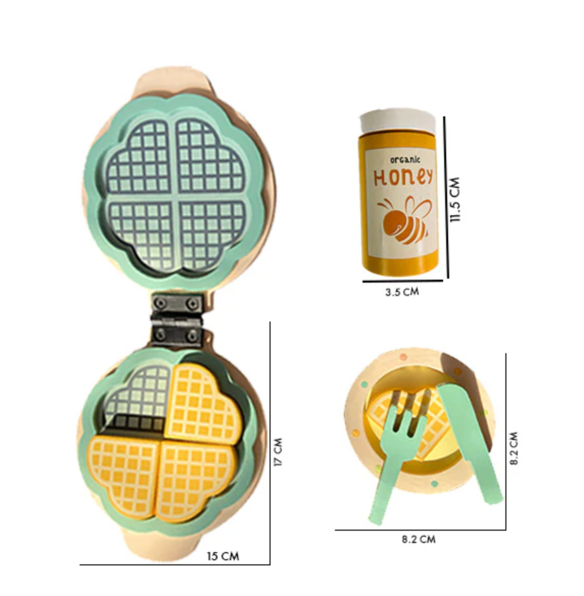 Playbox Wooden Waffle Maker in Champagne Beige
