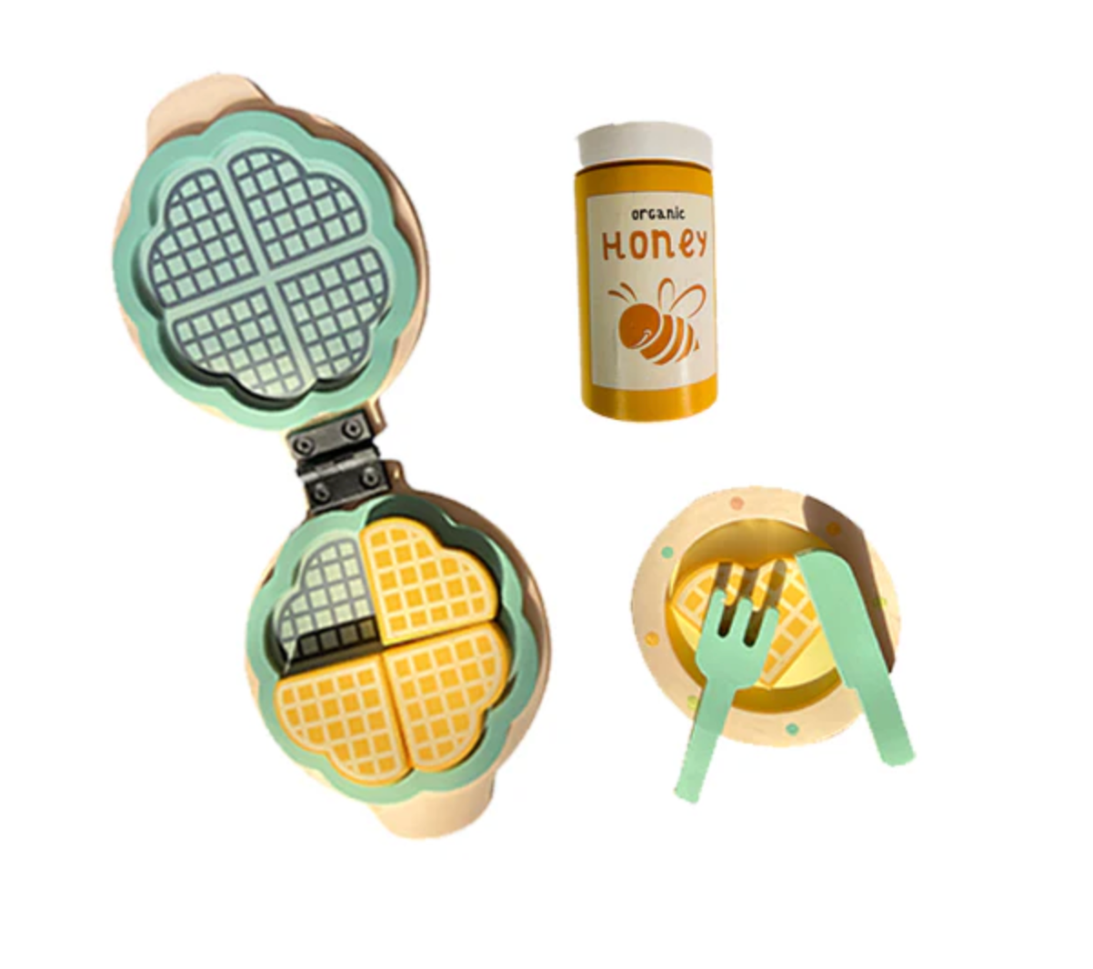 Playbox Wooden Waffle Maker in Champagne Beige