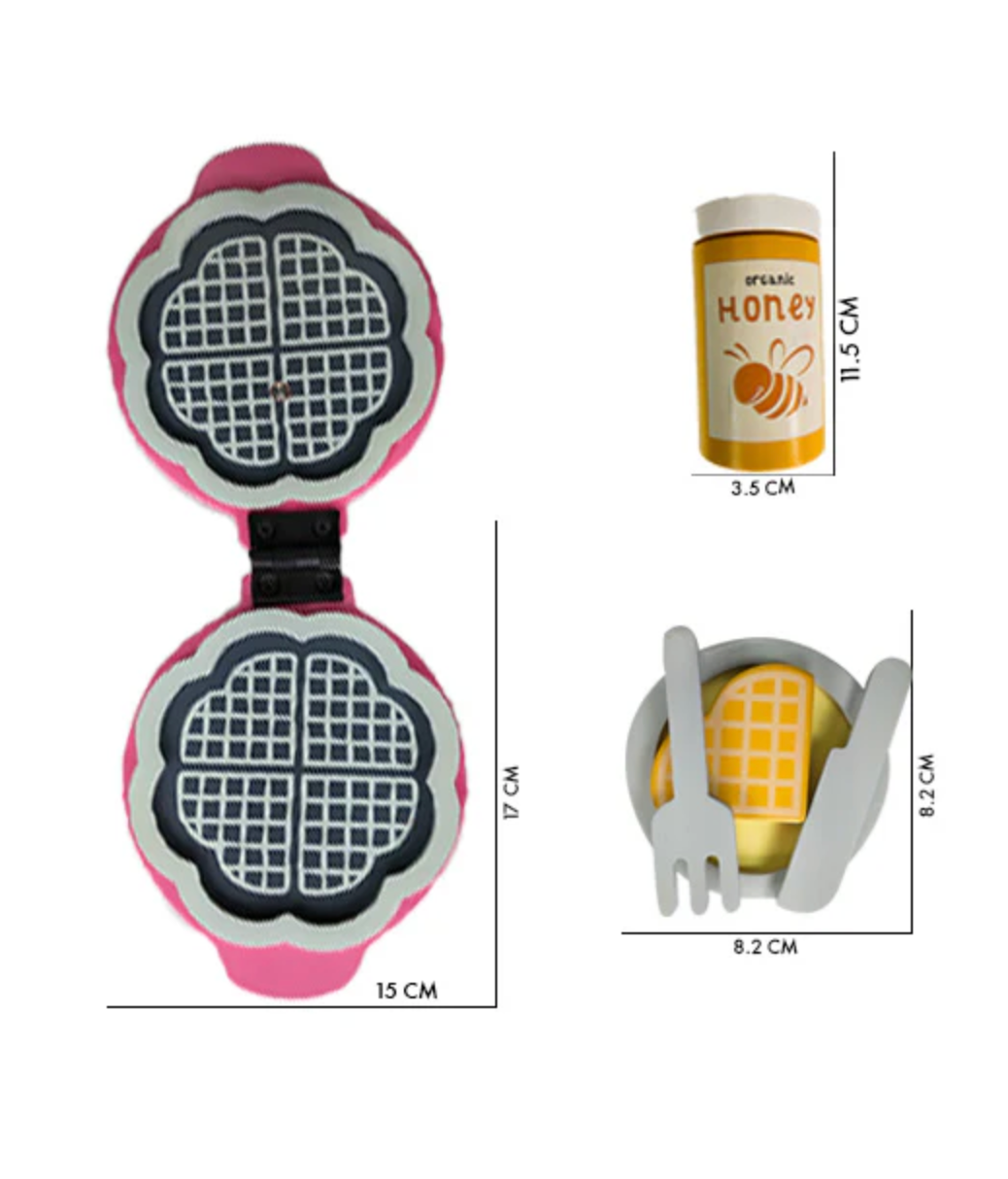 The Playbox Wooden Sweet Treat Waffle Maker in Rose Quartz