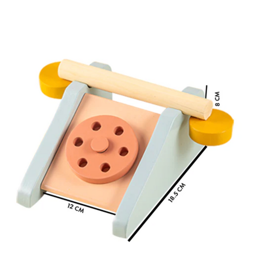 The Clubhouse Telephone | Vintage Rotary Wooden Toy