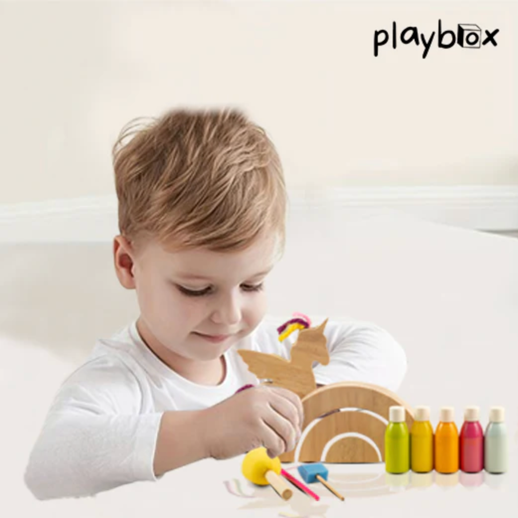 Wooden Unicorn & Rainbow DIY Painting Kit