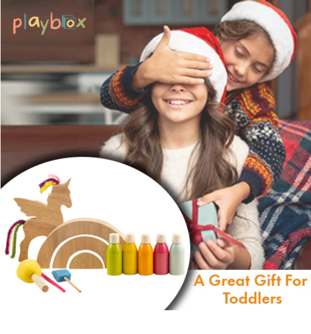 Wooden Unicorn & Rainbow DIY Painting Kit