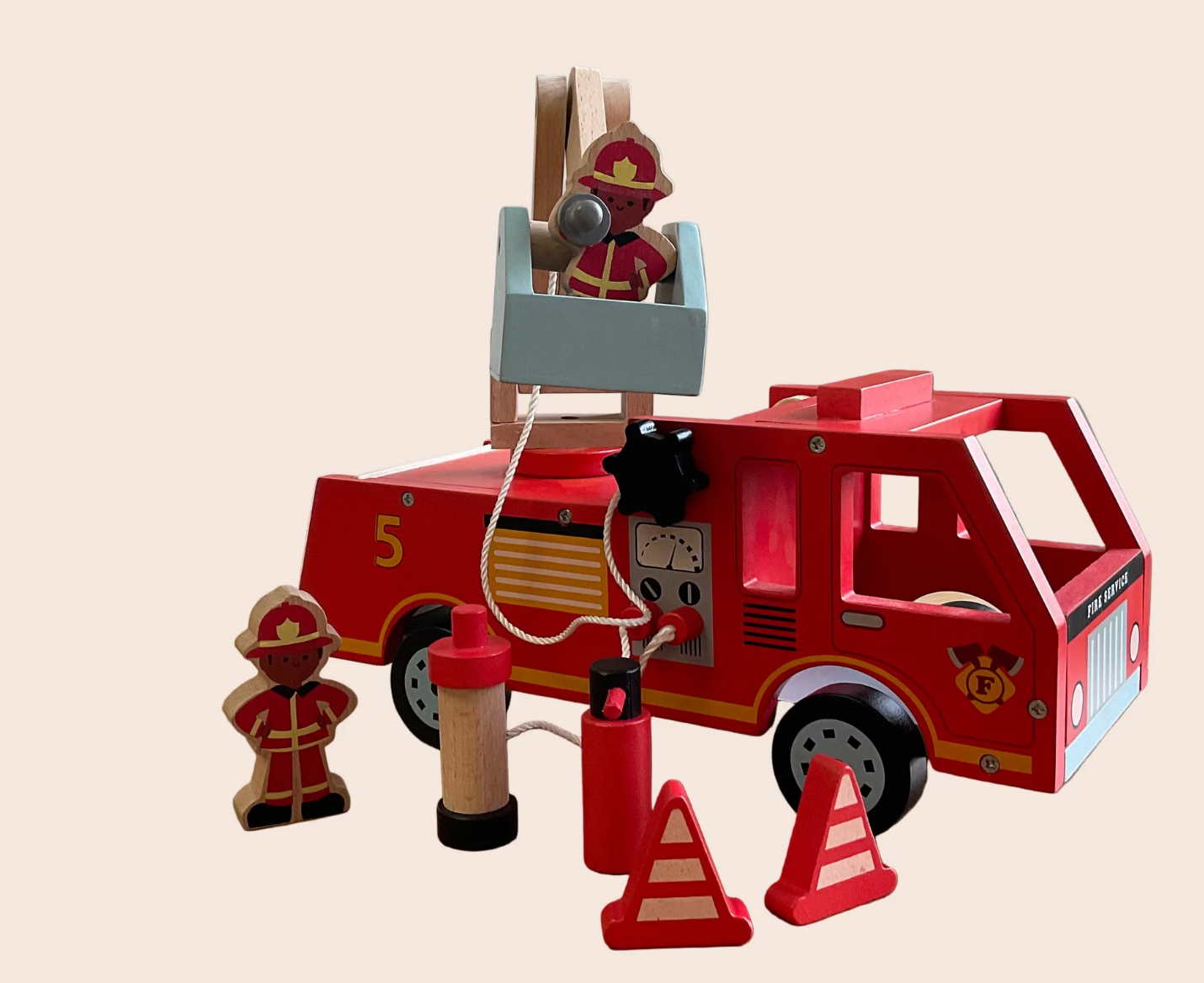 The Little Hero’s Heritage: Playbox Wooden Marshall’s Fire Truck